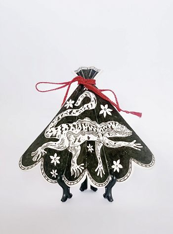 Керамический веер 2. Ящерица обыкновенная