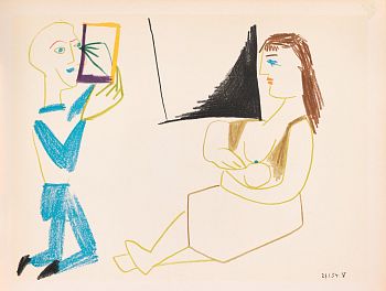 Клоун и акробатка из серии «Suite de 180 dessins de Picasso»